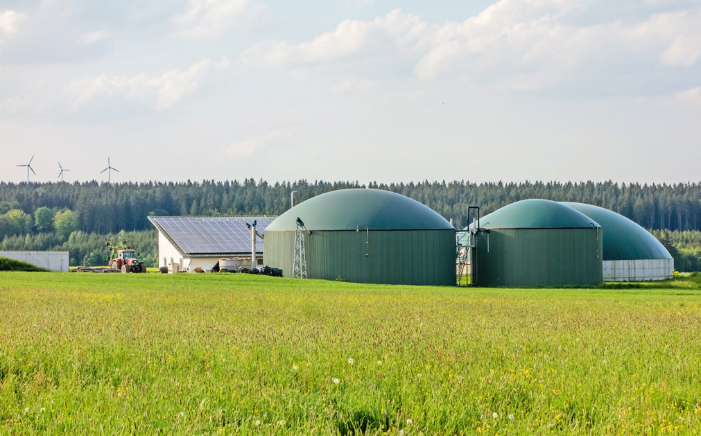 Biogasanlage bei einem Bauernhof