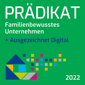 Auszeichnung Prädikat Familienbewusstes Unternehmen + ausgezeichnet Digital 